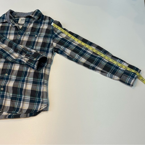 Urban Pipeline Blue Green Cotton Flannel Size S - Picture 6 of 13